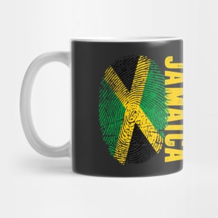 Jamaica Flag Fingerprint My Story DNA Jamaican Mug